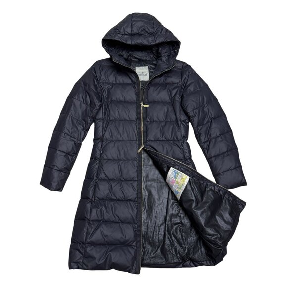 MONCLER Down Fill Long Luxury Designer Winter Puffer Parka Jacket Coat Women 2XS - Picture 1 of 13